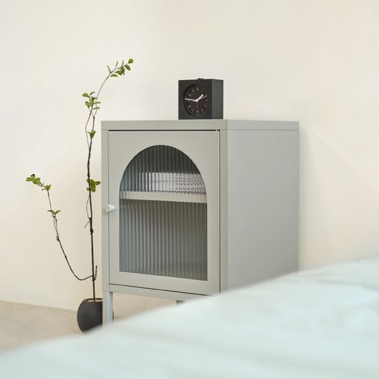 오젠 반타원 철제 협탁 3colors