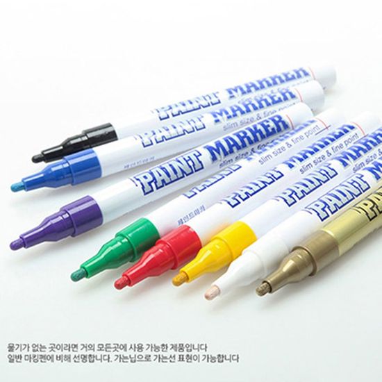 문화연필 페인트마카 세필 노랑색(WFFFHIC)