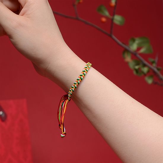 오색실 팔찌 불교 염주 금강저 매듭 오색 끈 팔찌