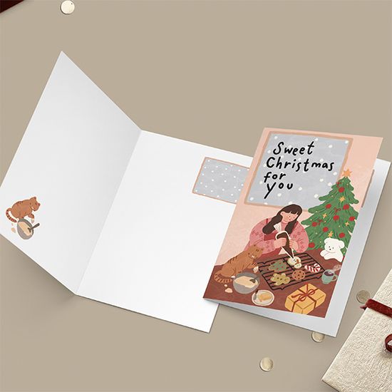 크리스마스카드 XHH2518 - SWEET CHRISTMAS FOR YOU