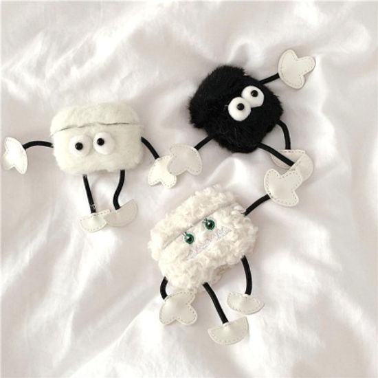 에어팟 1/2/프로 커플 왕눈이 인형 털 뽀글이 케이스