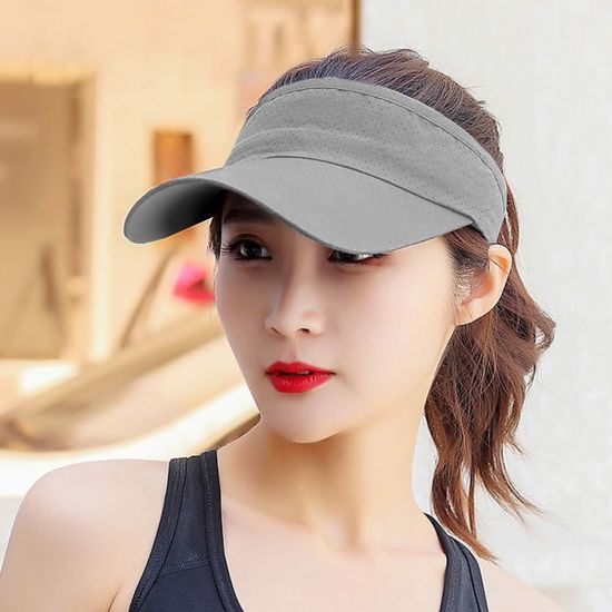 쿨링 메쉬 스포츠 썬캡(그레이) 자외선차단 모자