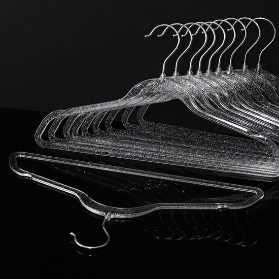 리빙룸 라운드 옷걸이 10p세트(실버펄) 옷가게옷걸이