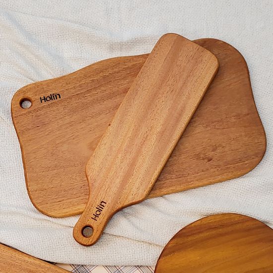 Holin 마호가니 원목 도마 버블+롱스퀘어 SET