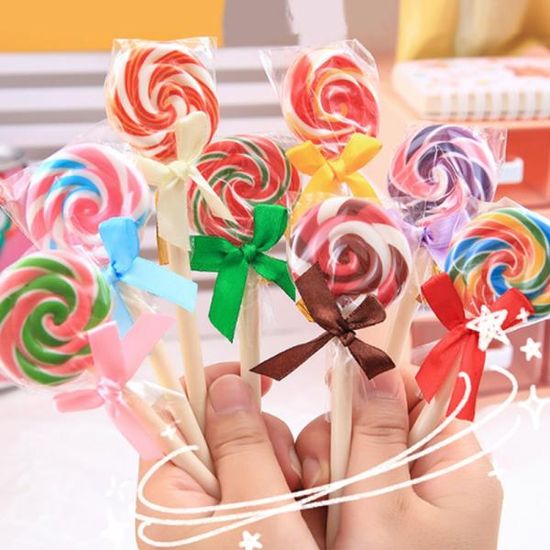 롤리팝 볼펜 사탕 귀여운 펜 진짜같은 캔디 홍보 판촉