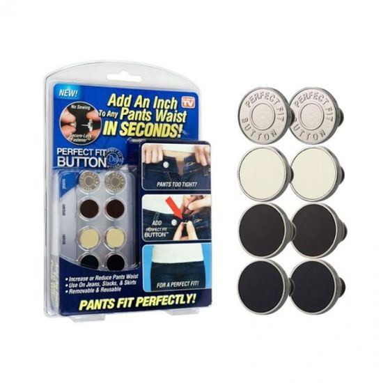 청 바지 허리 조절 수선 요술 매직 단추 8P