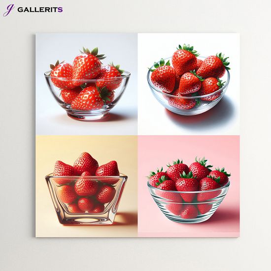 팝아트 딸기 그림 현관 거실 인테리어 액자 소형