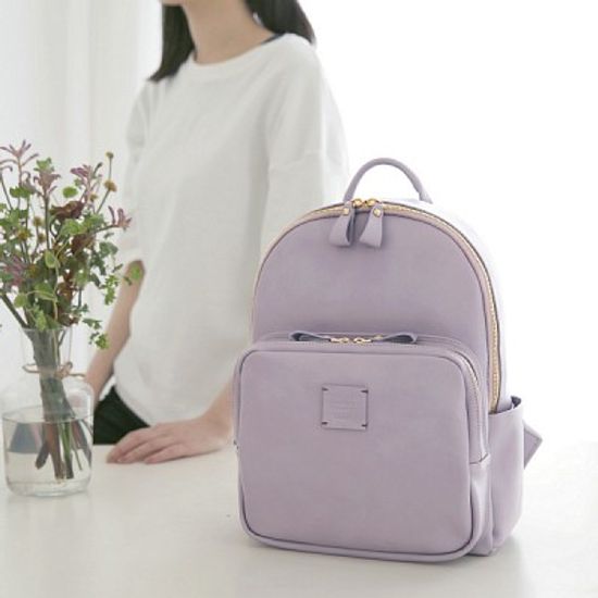 SQUARE MINI OFFICE LEATHER BACKPACK 스퀘어 백팩