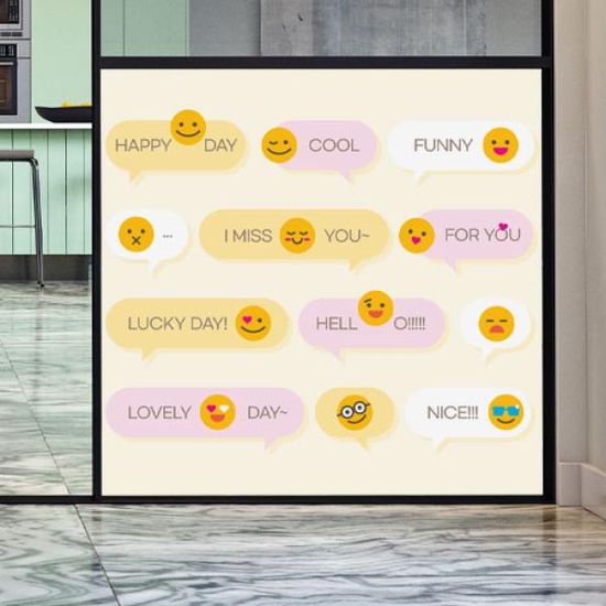 gb959-이모티콘채팅대화_불투명유리시트지