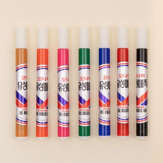 모나미 유성매직 레드 2.0mm 갑12EA