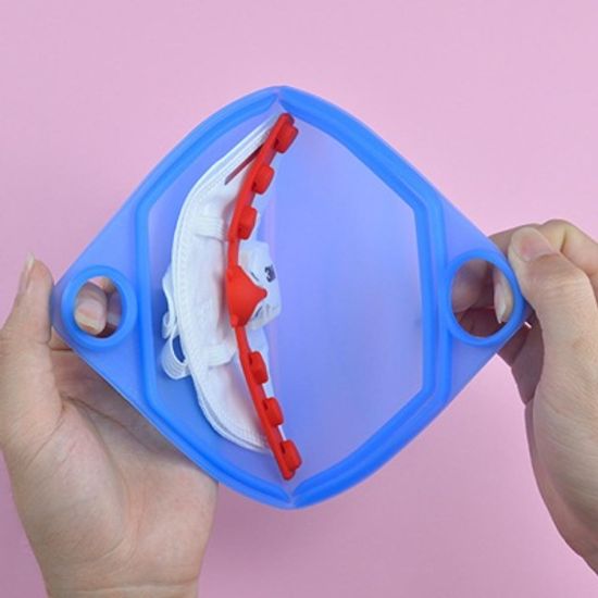 마스크 휴대용 보관 수납 위생 파우치 실리콘 케이스
