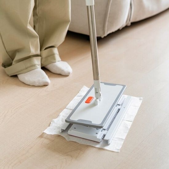 초간편 원클릭 발터치 청소 밀대