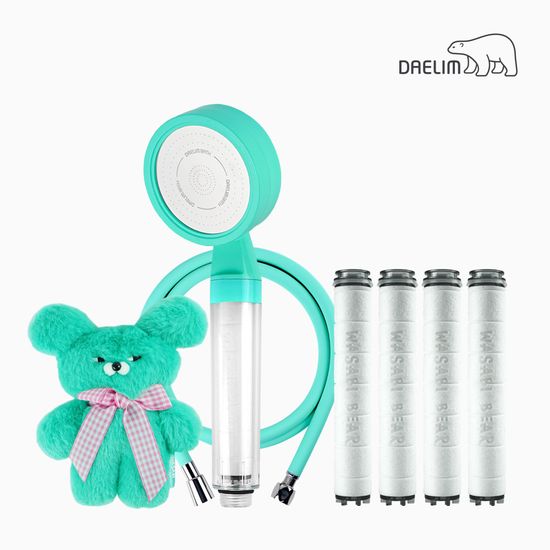 와사비베어 디클린 필터 샤워기 완벽세트 (핑크)