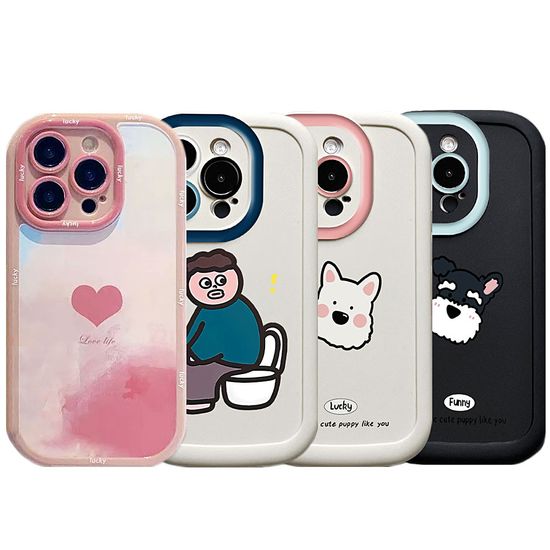 갤럭시 a15 a16 강아지 하트 커플 슬림 실리콘 케이스