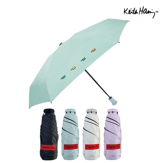 [파우치2개세트]키스해링 6K 미니퍼피ver2 5단양우산