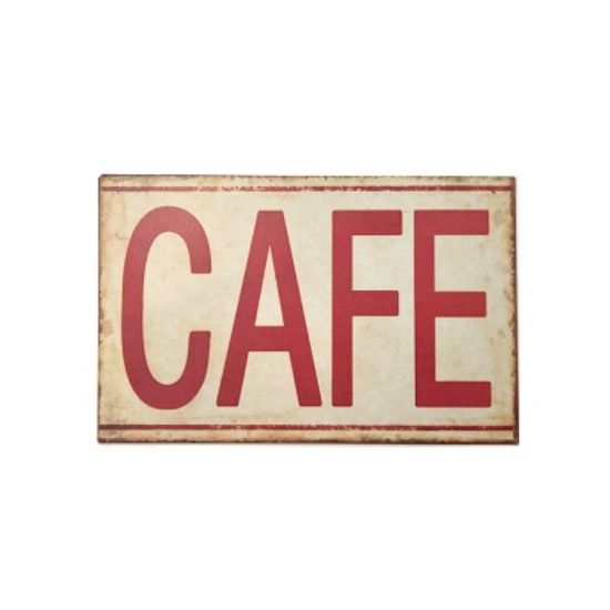 빈티지 레드 카페 틴 사인보드