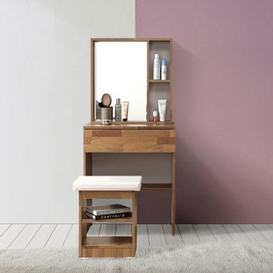 큐스 수납 화장대 세트 + 의자 600