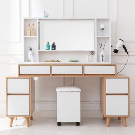 쏘굿 확장형 수납 화장대 세트 (착불)