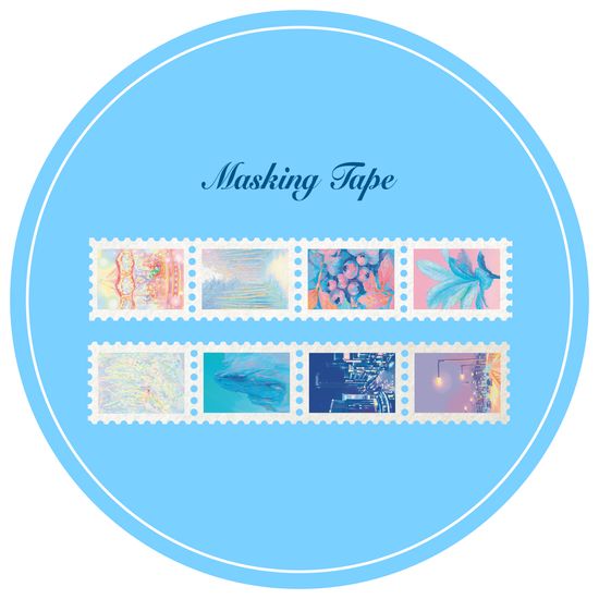 주프레션 일러스트 마스킹테이프 세로형