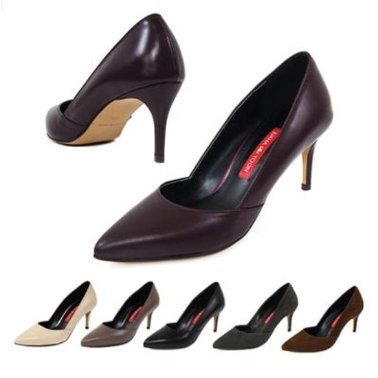 [쥬아나윤]쥬아나윤 New Halfpointed Low 소가죽 스틸레토 펌프스 수제화　