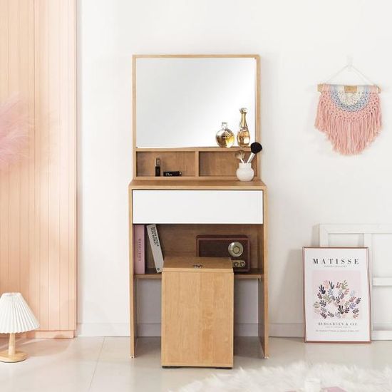 리아 거울 화장대 스툴 세트 600