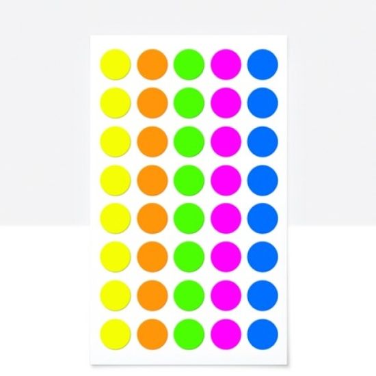 네온 도트15 형광 스티커(400개) 인스 인덱스 라벨