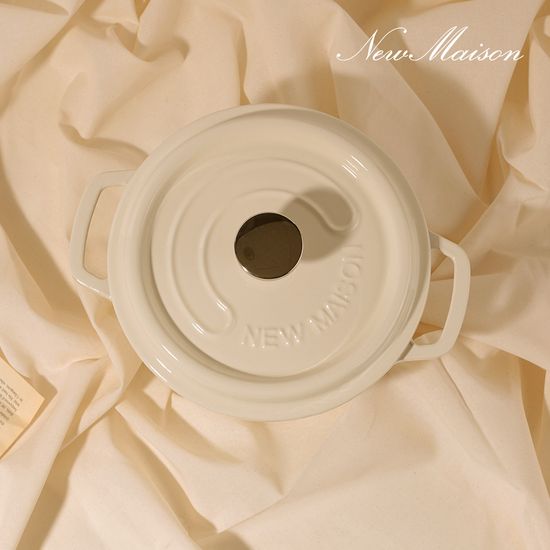 뉴메이슨 블랑드 아이보리 무쇠 IH 주물냄비 4종