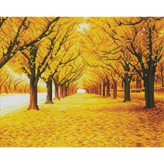 황금나무 길 (캔버스형) 보석십자수 40x50