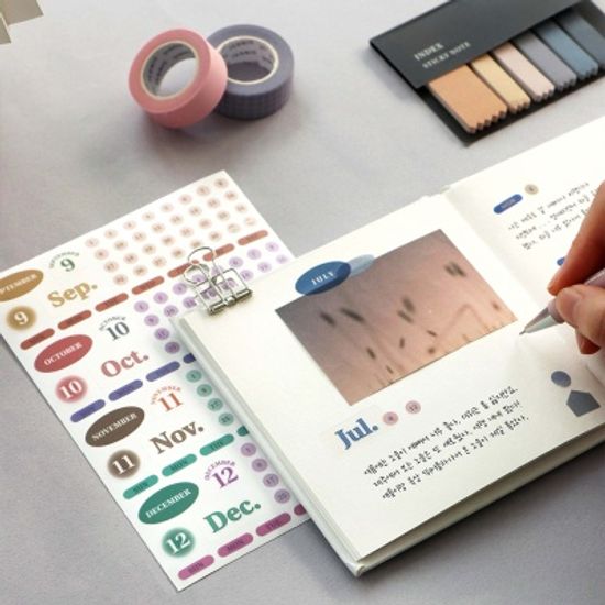 아이코닉 다이어리 날짜 스티커