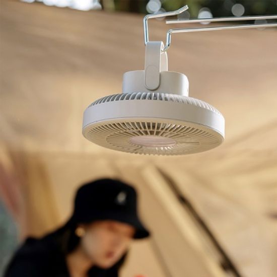 더시원 무선선풍기 캠핑용 LED램프 선풍기 리모컨포함