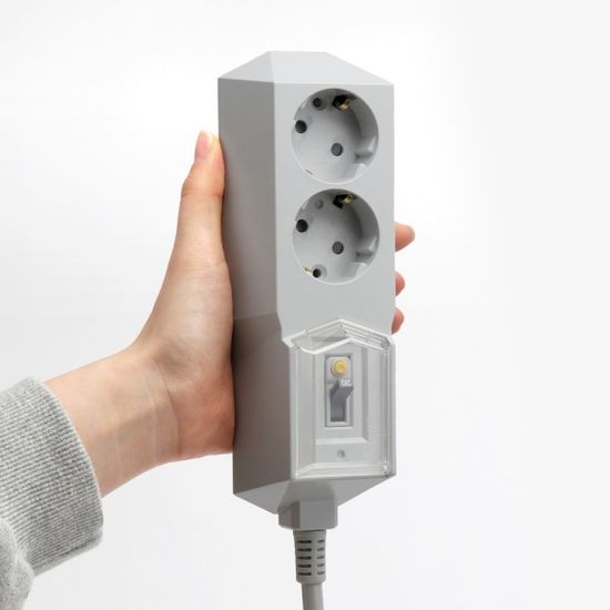 고용량 과부하 누전차단 멀티탭 2구 7M 그레이