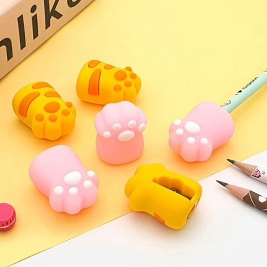 수동 연필깎이 귀여운 연필깍기 랜덤 고양이 발