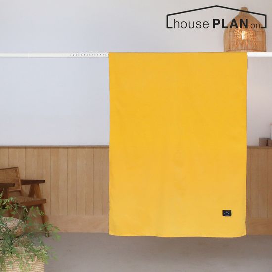 하우스플랜온 길이조절 코튼행거커버 옐로우