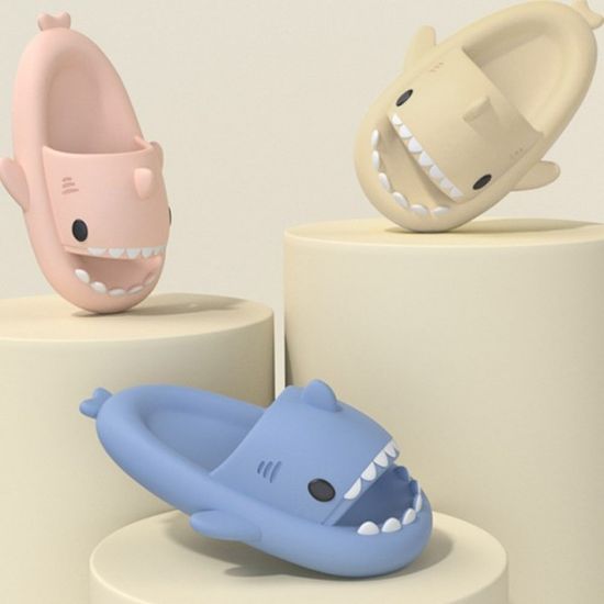 상어 슬리퍼 여성용 남성용 쿠션 실내화 사무실 학교 