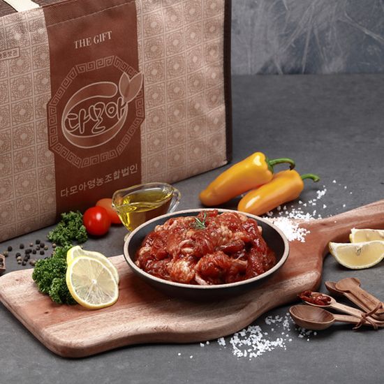 충북진천 무항생제 고추 오리불고기 1호/500gx2팩