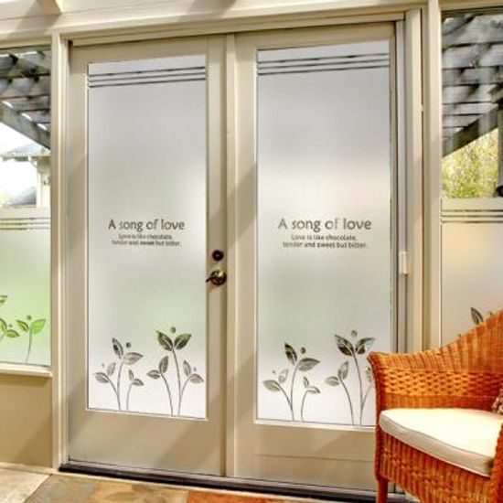 창문시트지 유리시트지 / 컷팅 L-A 풀잎사랑01