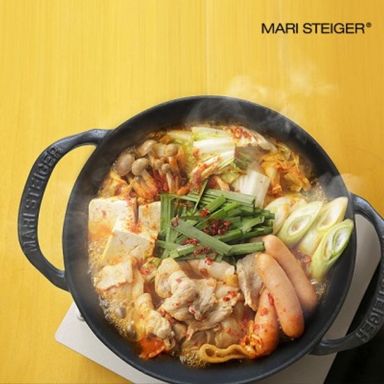 무쇠주물 베이비웍 블랙골드주물뚜껑웍 18cm