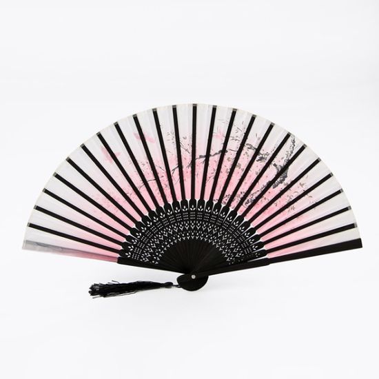 복사꽃 접이식 대나무 부채 / 선물용 접부채