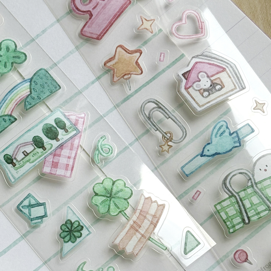 투명스티커 (집게, 테이프)