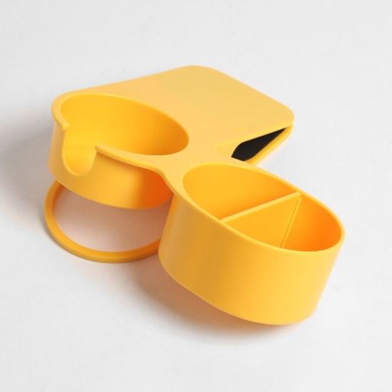 집게형 테이블 컵홀더(옐로우) 책상 정리수납