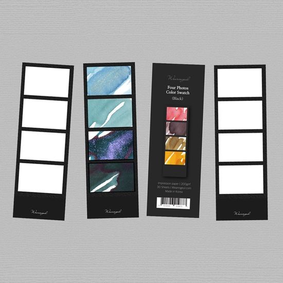 네 컷 사진 컬러스와치 Impression 30매 02_Black