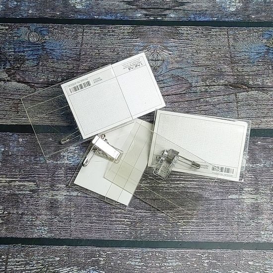 76x50mm(소) 행사용 PVC 집게명찰 NT0034 10개