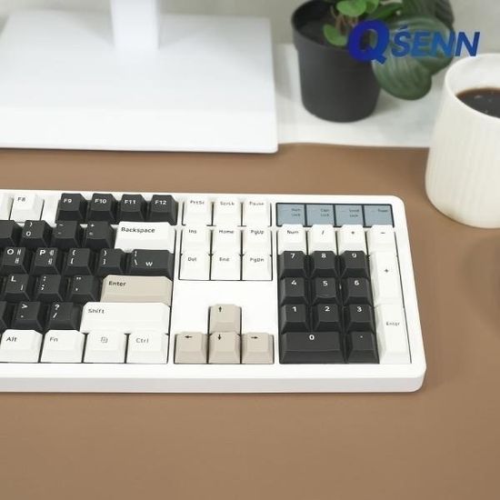 큐센 풀 윤활 유무선 기계식 키보드 Q104 PBT