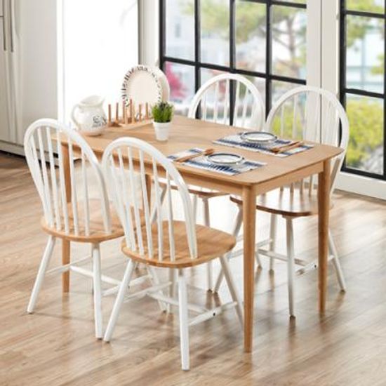 [레트로하우스]뉴 베니즈 4인식탁세트-N1(애쉬)