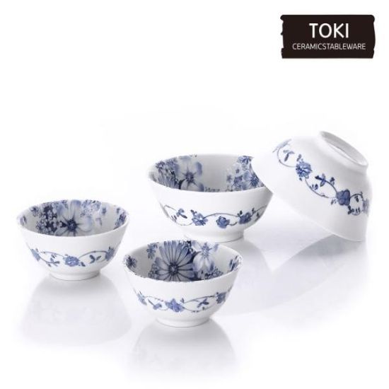 [TOKI] 일본 도자기 하나츠도이 공기 2p + 대접 2p