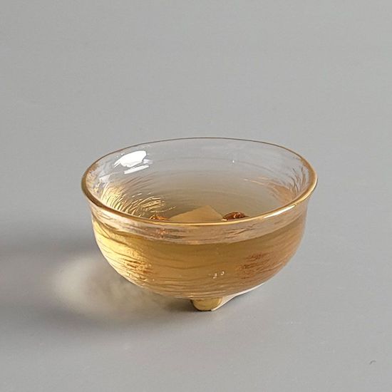 골드 세발 유리찻잔 다기잔 40ml (70001AB)(W9790C9)