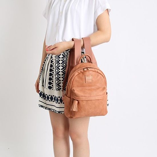 NUEVO CUTE OFFICE LEATHER BACKPACK 큐트 레더 백팩