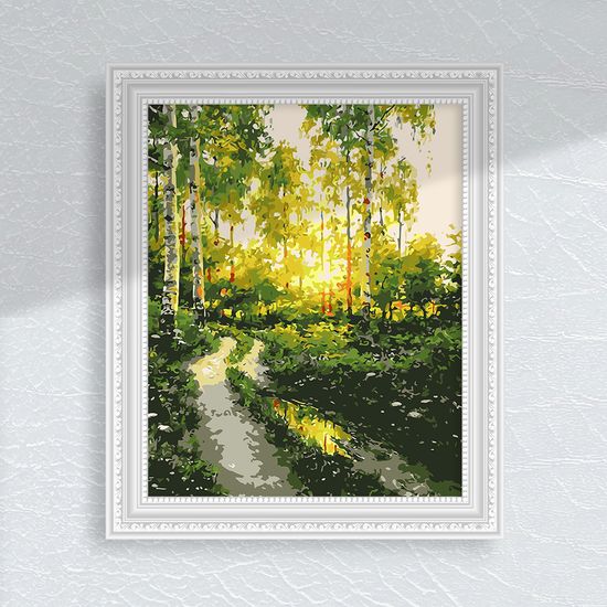 오솔길 풍경화 숲속 나무 그림 액자 DIY 그림 취미
