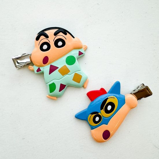 짱구 머리핀 헤어핀 집게핀 앞머리 헤어 삔 액션가면