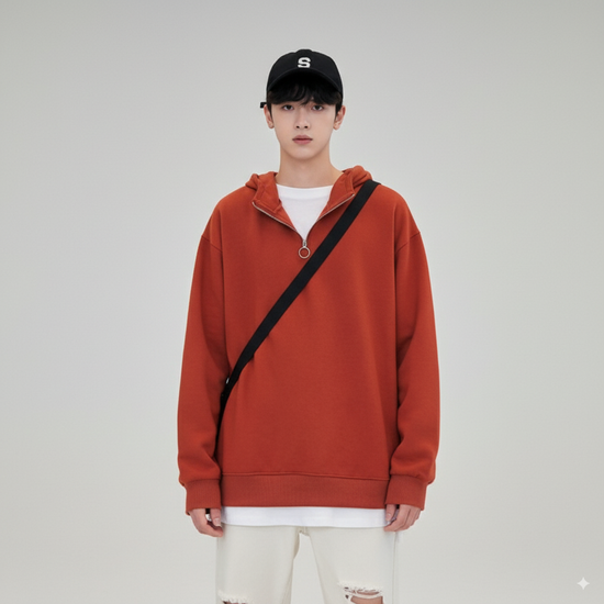 남성 후드티 반집업 긴팔 티셔츠 가을 겨울 기모